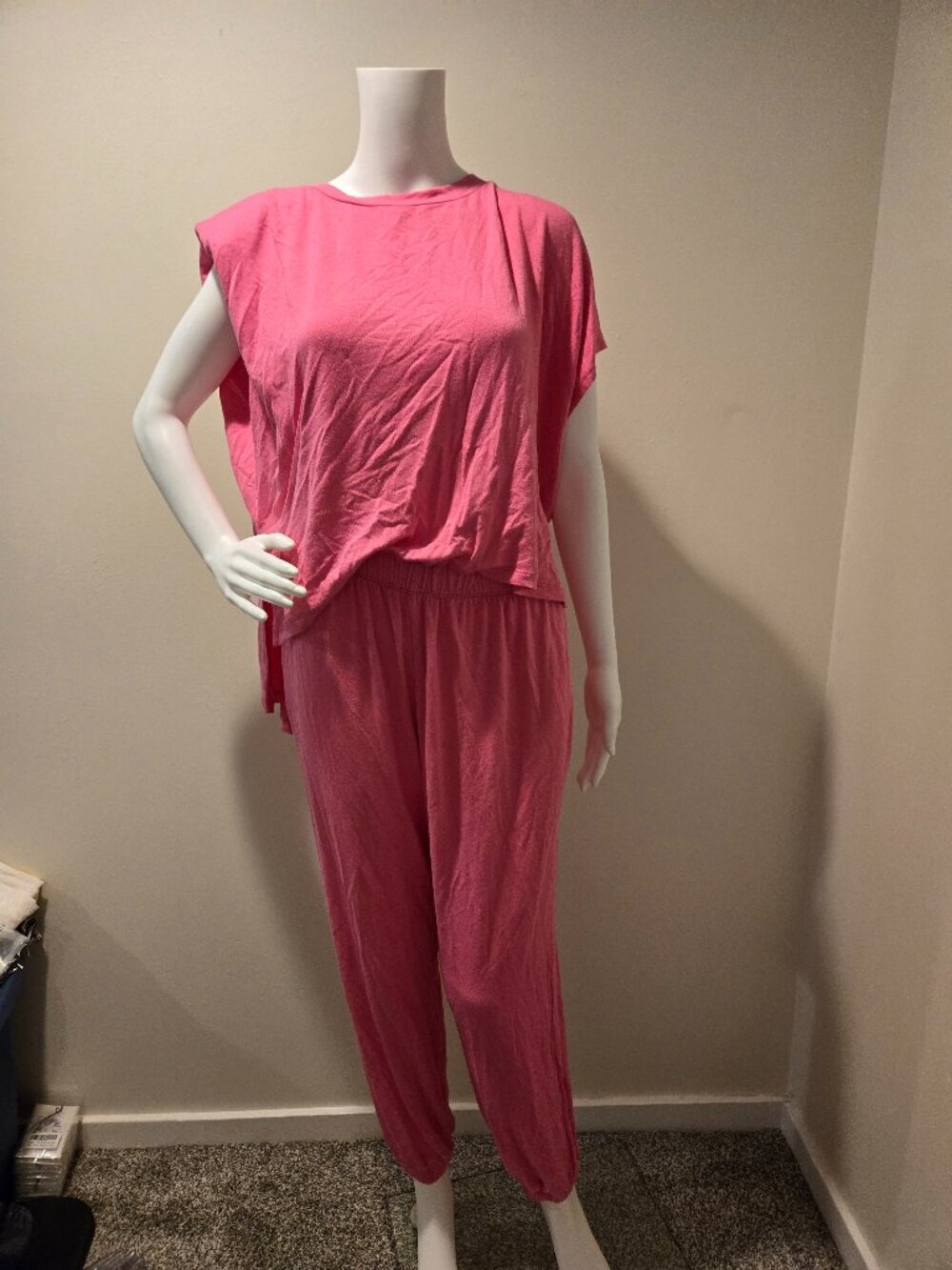 NWT Elan The Bay Fuchsia 2 Piece Shirt Pants Set L
